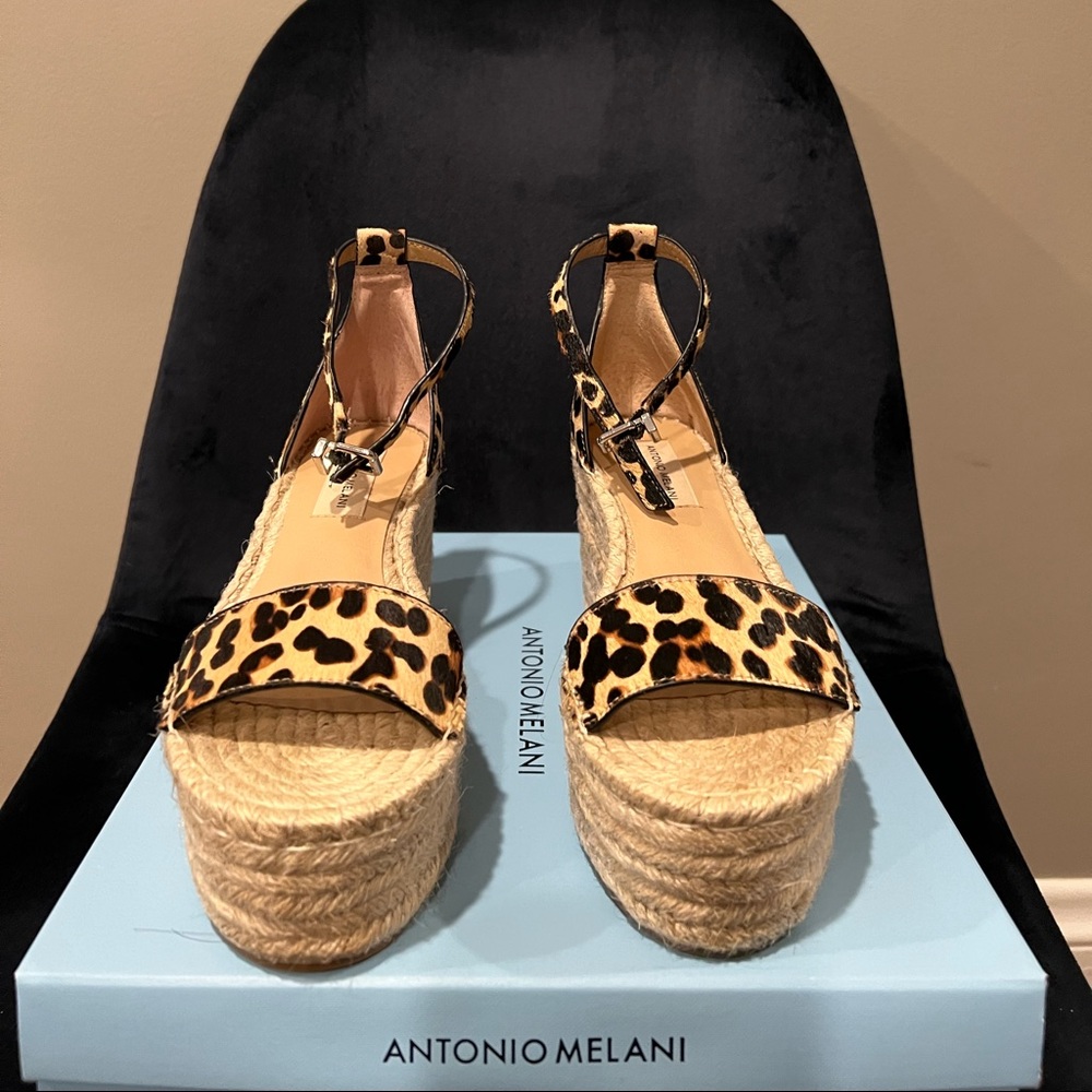 Antonio Melani Leopard wedges